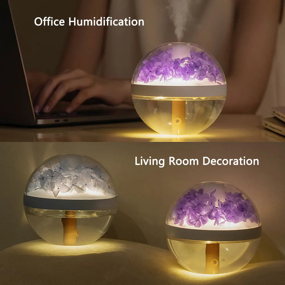 Humidificateur d'Air avec des Fleurs Eternelles