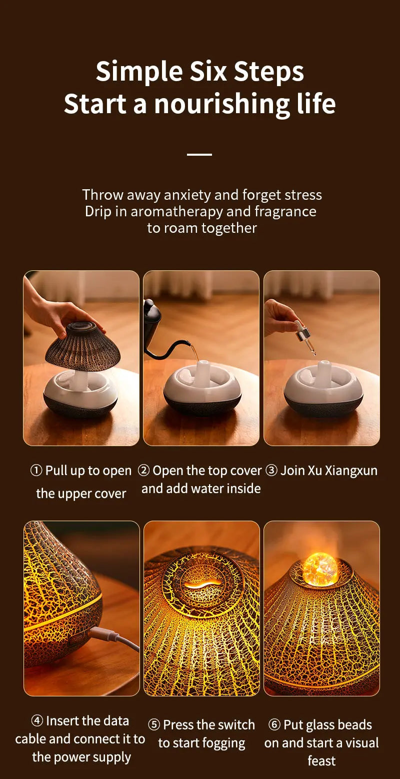 Diffuseur d'huiles essentielles en pierre de lave